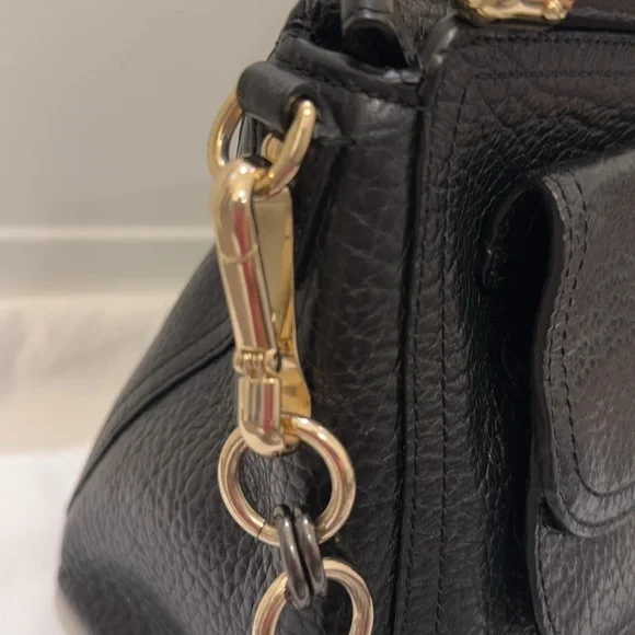 Coach Madison Handbag with Pebbled Black Leather - Picture 7 of 12